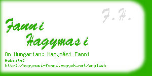 fanni hagymasi business card