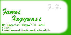 fanni hagymasi business card